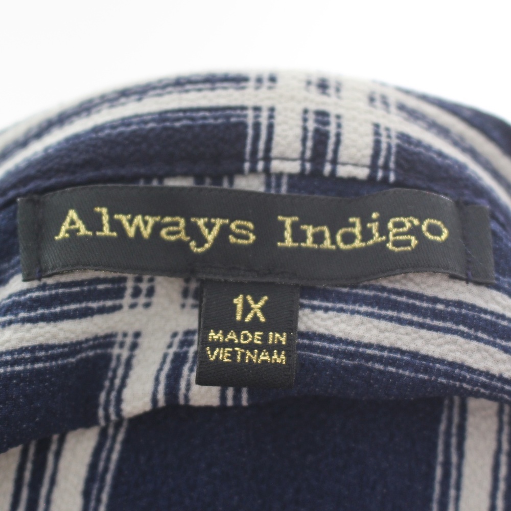 Always Indigo Shirt Dress w/ Waist Buckle - Picture 4 of 4